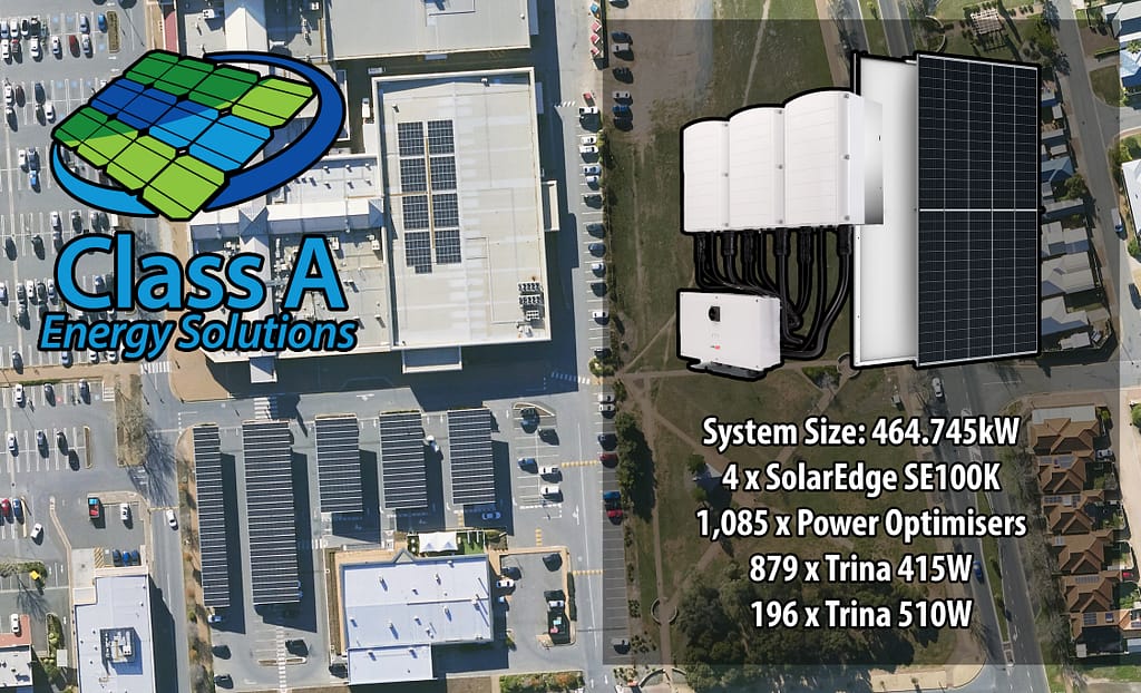 464.745kW solar installation at Seaford Central Shopping Centre by Class A Energy Solutions