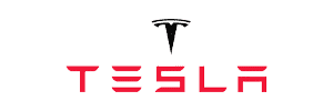 Alternative Text: Tesla logo: Leading manufacturer of rechargeable lithium-ion batteries and energy storage solutions.