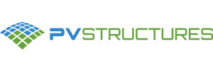 PV Structures logo: Industry leaders in solar car park shade solutions.